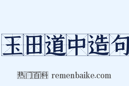 玉田道中造句是什么意思的图片